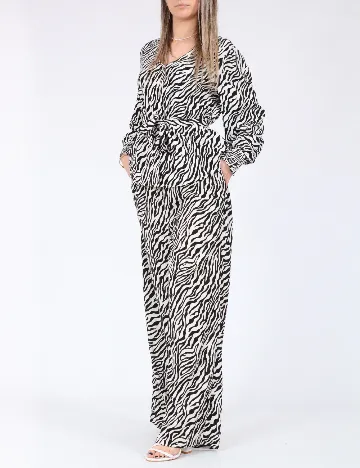 Pantaloni Only, alb/negru