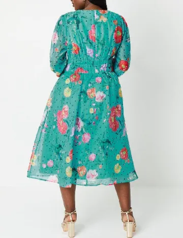 Rochie medie Coast Plus Size, verde