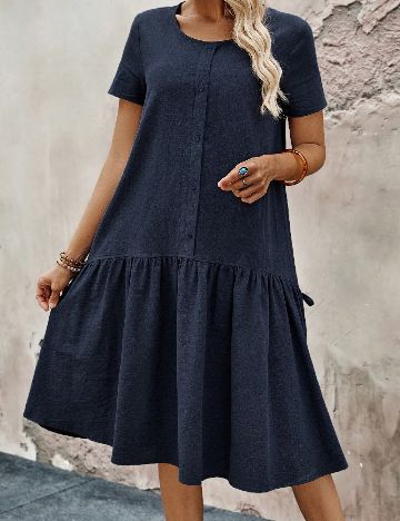 Rochie medie Emery Rose, bleumarin