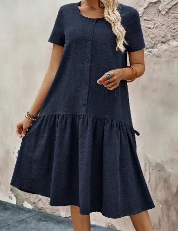 Rochie medie Emery Rose, bleumarin