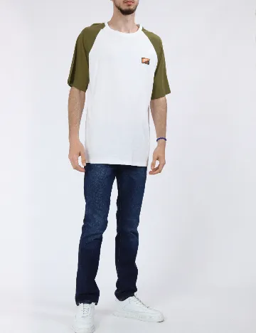 Tricou Jack&Jones, alb/verde Alb
