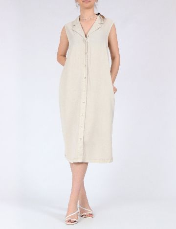 Rochie medie Vero Moda, crem