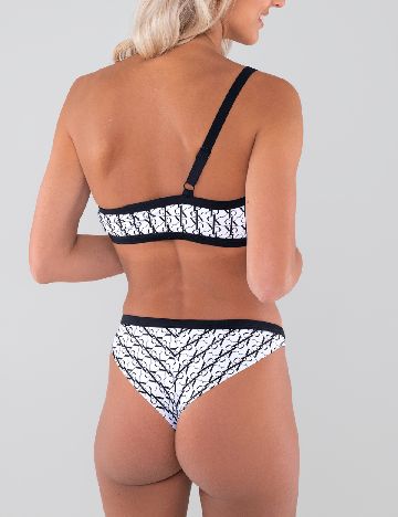 Sutien de baie Calvin Klein, alb/negru