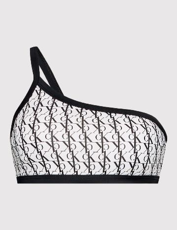 Sutien de baie Calvin Klein, alb/negru
