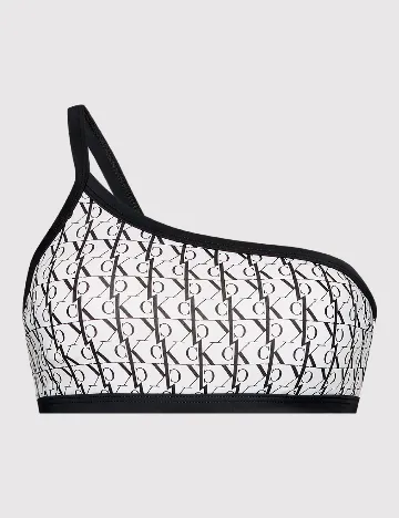 Sutien de baie Calvin Klein, alb/negru