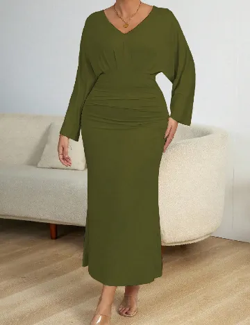 Rochie lunga SHEIN CURVE, verde