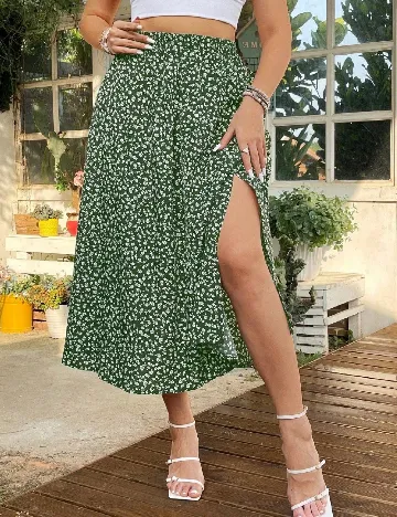 Fusta SHEIN CURVE, verde