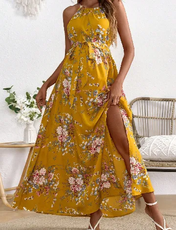 Rochie lunga SHEIN Maternity, galben