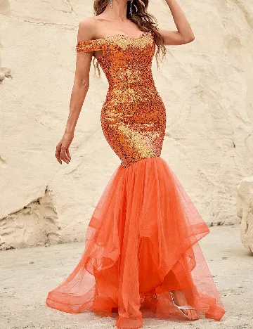 Rochie lunga Faeriesty, portocaliu