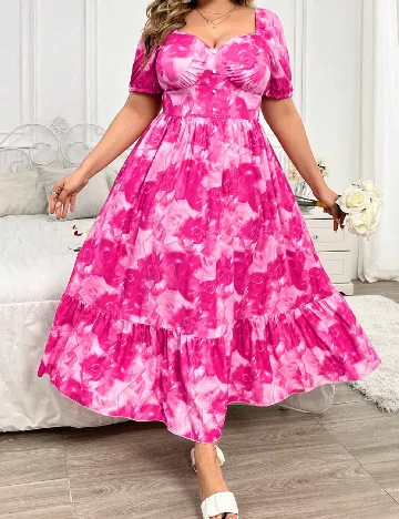 Rochie lunga SHEIN CURVE, roz