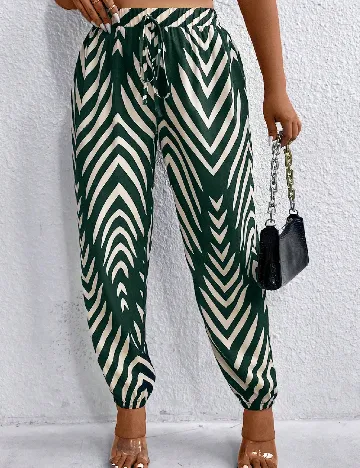 Pantaloni SHEIN CURVE, verde