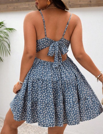 Rochie scurta SHEIN CURVE, albastru