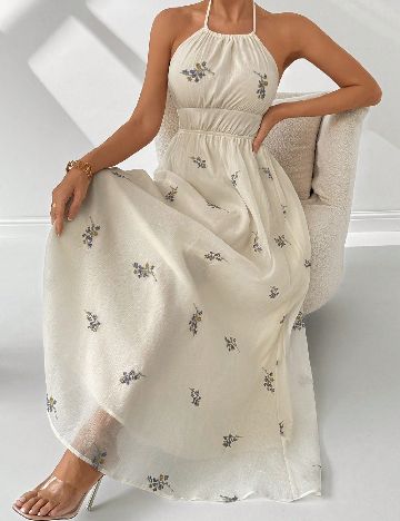 Rochie lunga SHEIN, crem