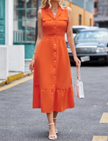 Rochie medie SHEIN, portocaliu
