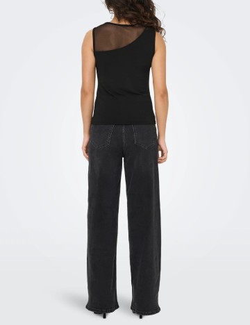 Top Jacqueline de Yong, negru