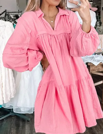 Rochie scurta SHEIN CURVE, roz