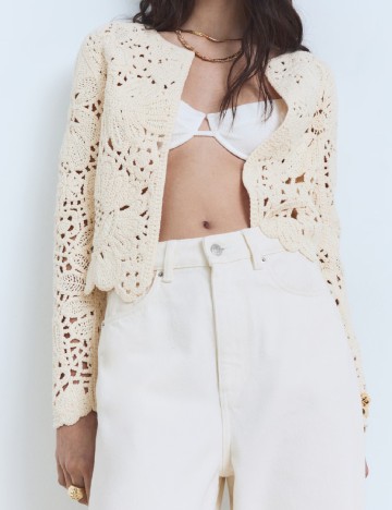 Cardigan Mango, crem
