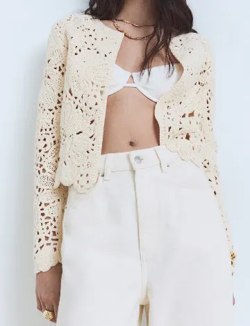 Cardigan Mango, crem