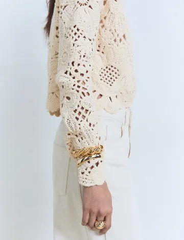 Cardigan Mango, crem