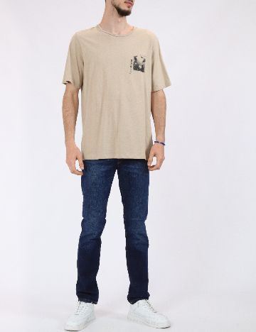 Tricou Jack&Jones, crem