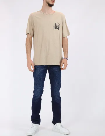 Tricou Jack&Jones, crem
