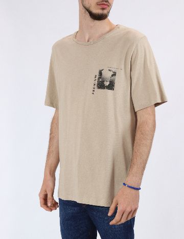 Tricou Jack&Jones, crem