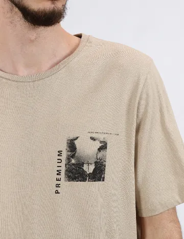 Tricou Jack&Jones, crem