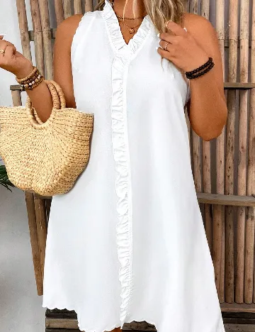 Rochie scurta SHEIN CURVE, alb