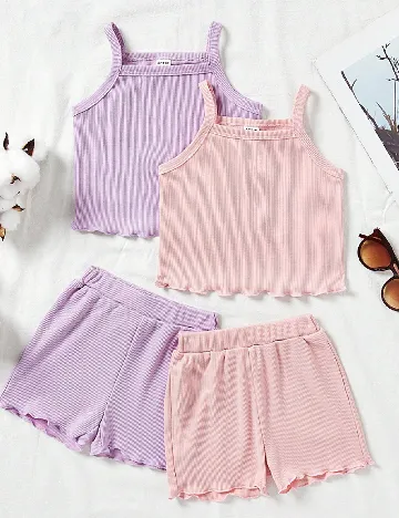 Set compleuri Shein Kids, mov/roz
