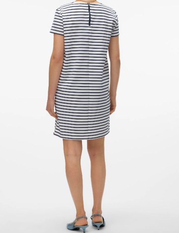 Rochie scurta Vero Moda, alb/albastru