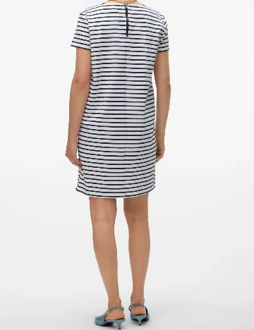 Rochie scurta Vero Moda, alb/albastru