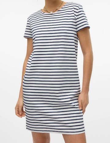 Rochie scurta Vero Moda, alb/albastru