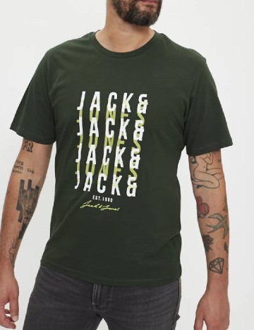 Tricou Jack&Jones, verde inchis