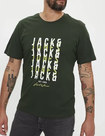 Tricou Jack&Jones, verde inchis Verde