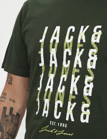 Tricou Jack&Jones, verde inchis Verde