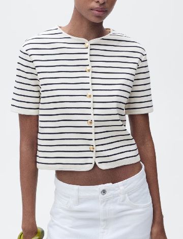 Cardigan Mango, alb