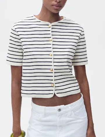 Cardigan Mango, alb Alb