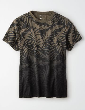 Tricou American Eagle, verde/negru