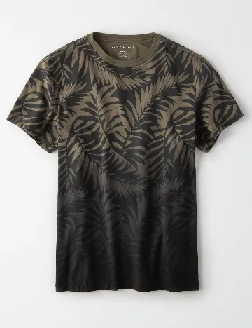 Tricou American Eagle, verde/negru