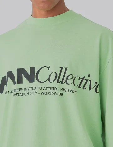 Tricou Oversize Boohoo MAN, verde