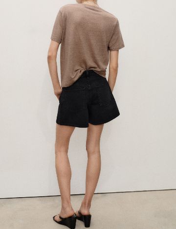 Pantaloni scurti Mango, negru