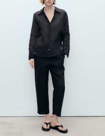 Pantaloni Mango, negru