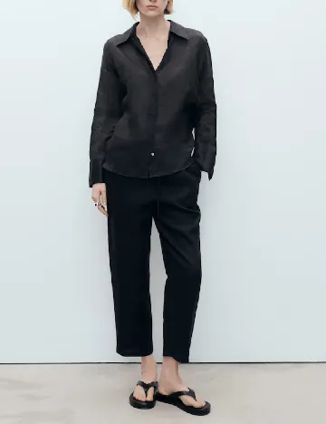 Pantaloni Mango, negru