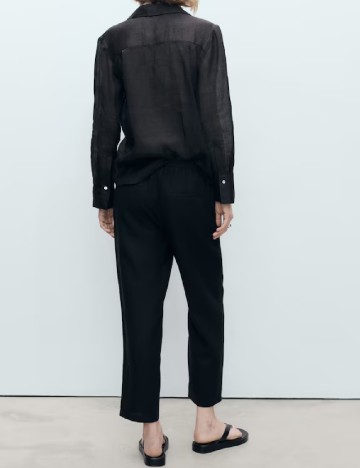 Pantaloni Mango, negru