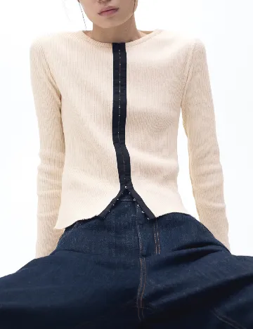 Cardigan Mango, crem