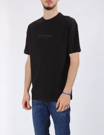 Tricou Oversize American Eagle, negru Negru