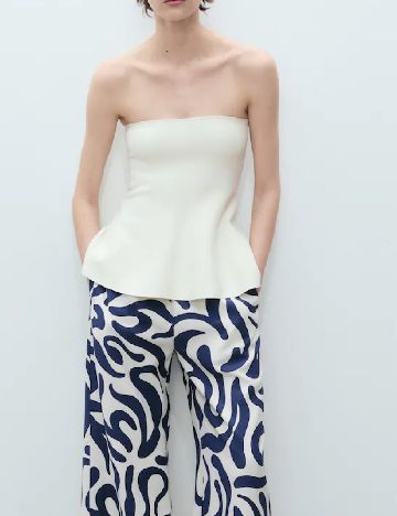 Pantaloni Mango, albastru