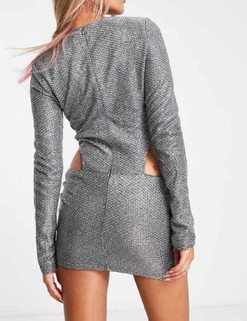 Rochie scurta KYO, argintiu