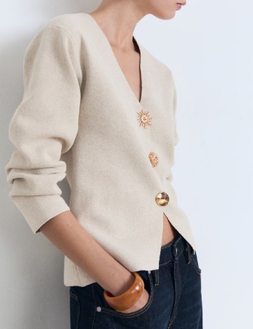 Cardigan Mango, bej