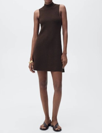 Rochie scurta Mango, maro
